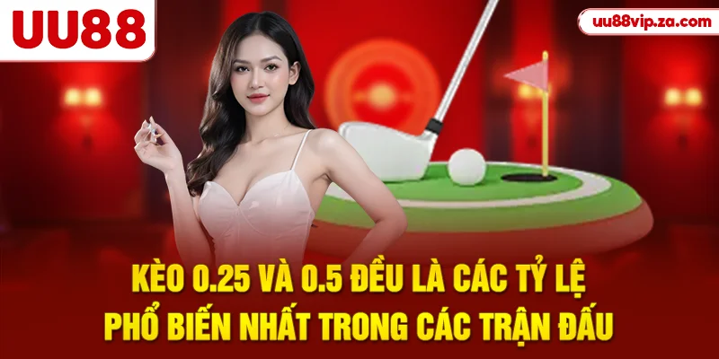 Kèo 0.25 và 0.5 đều là các tỷ lệ phổ biến nhất trong các trận đấu